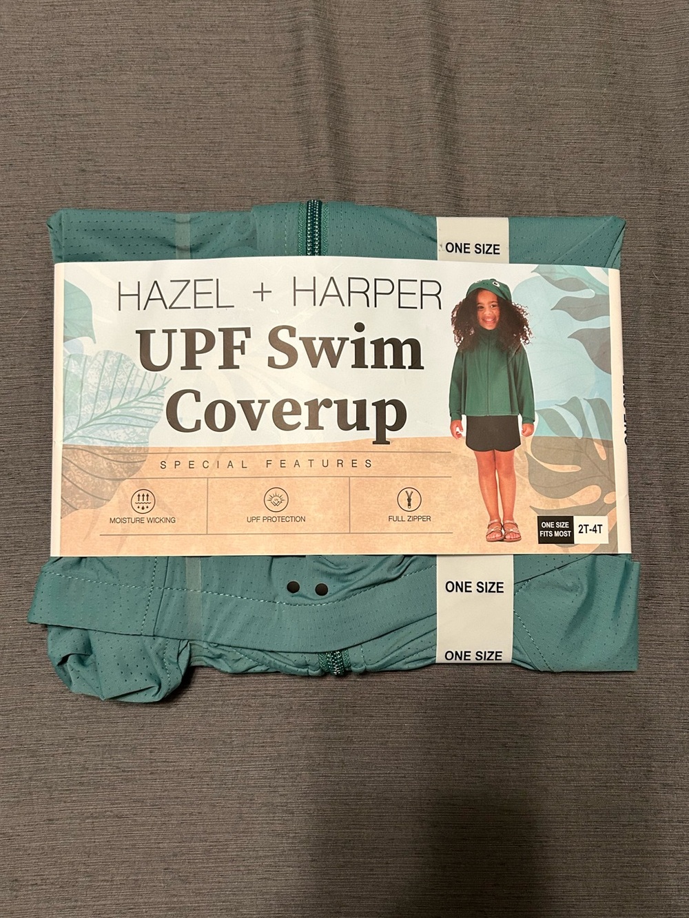 NWT Hazel & Harper Toddler UPF Swim Frog Coverup (2T 3T 4T)